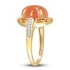 Thumbnail Image 1 of Natural Orange Moonstone & Natural Citrine Ring 1/10 ct tw Round 14K Yellow Gold