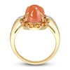 Thumbnail Image 2 of Natural Orange Moonstone & Natural Citrine Ring 1/10 ct tw Round 14K Yellow Gold