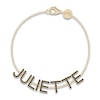 Thumbnail Image 2 of Juliette Maison Black Diamond Station Name Bracelet 1/4 ct tw Round 10K Yellow Gold