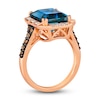 Thumbnail Image 3 of Le Vian Natural Blue Topaz Ring 5/8 ct tw Round 14K Strawberry Gold