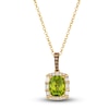 Thumbnail Image 1 of Le Vian Natural Peridot Pendant Necklace 1/3 ct tw Round 14K Honey Gold