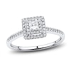 Thumbnail Image 1 of Diamond Engagement Ring 1/3 ct tw Princess/Round 14K White Gold