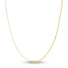 Thumbnail Image 0 of Solid Paperclip & Curb Chain Necklace 14K Yellow Gold 20"