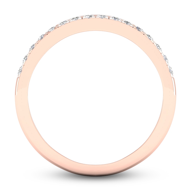 Diamond Wedding Band 1/2 ct tw Round 14K Rose Gold