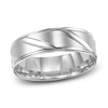 Thumbnail Image 1 of Men's Satin Wedding Band Platinum 6.0mm