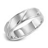 Thumbnail Image 2 of Men's Satin Wedding Band Platinum 6.0mm