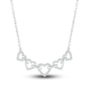 Thumbnail Image 0 of Diamond Heart Pendant Necklace 1/6 ct tw Round 10K White Gold 18"