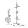 Thumbnail Image 2 of Diamond Heart Earrings 1 ct tw Heart/Round 14K White Gold