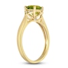 Thumbnail Image 3 of Natural Peridot Ring 1/20 ct tw Diamonds 10K Yellow Gold