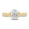 Thumbnail Image 3 of Diamond Twist Engagement Ring 1-3/8 ct tw Oval/Round 14K Yellow Gold