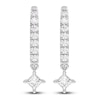 Thumbnail Image 1 of Diamond Drop Earrings 5/8 ct tw Princess/Round 14K White Gold