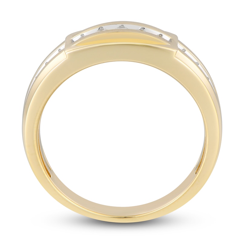 Main Image 3 of Men's Diamond Anniversary Band 1/4 ct tw Round 14K Yellow Gold