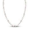 Thumbnail Image 2 of 1933 by Esquire Men's Freshwater Cultured Pearl & Natural White Topaz Necklace Sterling Silver 22&quot;