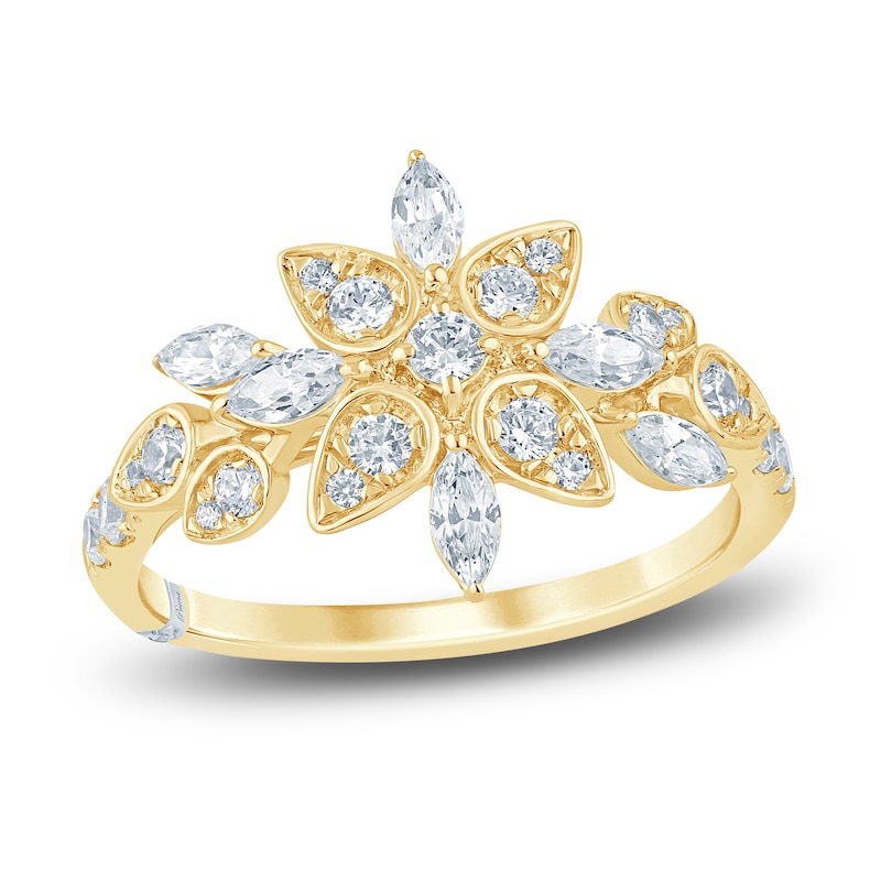 Main Image 1 of Pnina Tornai Diamond Flower Ring 3/4 ct tw 14K Yellow Gold