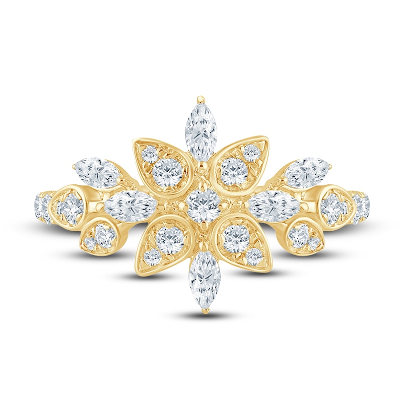 Main Image 2 of Pnina Tornai Diamond Flower Ring 3/4 ct tw 14K Yellow Gold