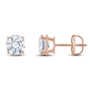 Thumbnail Image 1 of Certified Round-Cut Diamond Solitaire Stud Earrings 3 ct tw 14K Rose Gold (I/I1)