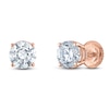 Thumbnail Image 2 of Certified Round-Cut Diamond Solitaire Stud Earrings 3 ct tw 14K Rose Gold (I/I1)