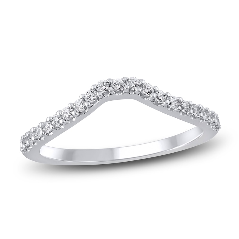 Diamond Contour Anniversary Band 1/4 ct tw 14K White Gold