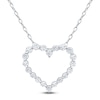 Thumbnail Image 1 of Diamond Heart Outline Necklace 1/4 ct tw 10K White Gold 18&quot;