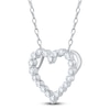 Thumbnail Image 3 of Diamond Heart Outline Necklace 1/4 ct tw 10K White Gold 18&quot;