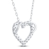 Thumbnail Image 4 of Diamond Heart Outline Necklace 1/4 ct tw 10K White Gold 18&quot;