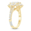 Thumbnail Image 2 of Pnina Tornai Princess-Cut Quad Diamond Halo Engagement Ring 2-1/3 ct tw 14K Yellow Gold