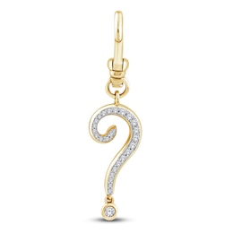 Charm'd by Lulu Frost Diamond Question Mark Charm 1/8 ct tw 10K Yellow Gold