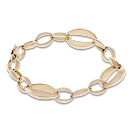 Italia D'Oro Oval Link Bracelet 14K Yellow Gold 7.9&quot;