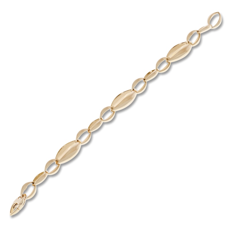 Main Image 2 of Italia D'Oro Oval Link Bracelet 14K Yellow Gold 7.9&quot;