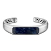 Thumbnail Image 1 of 1933 by Esquire Men's Natural Sodalite & Blue Sapphire Cuff Bracelet Sterling Silver