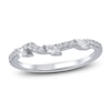 Thumbnail Image 0 of Certified Marquise & Round-Cut Diamond Contour Anniversary Ring 1/3 ct tw 14K White Gold