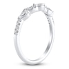 Thumbnail Image 1 of Certified Marquise & Round-Cut Diamond Contour Anniversary Ring 1/3 ct tw 14K White Gold