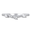 Thumbnail Image 2 of Certified Marquise & Round-Cut Diamond Contour Anniversary Ring 1/3 ct tw 14K White Gold