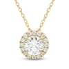 Thumbnail Image 1 of Brilliant Moments Diamond Halo Necklace 1 ct tw 14K Yellow Gold 18