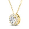 Thumbnail Image 2 of Brilliant Moments Diamond Halo Necklace 1 ct tw 14K Yellow Gold 18