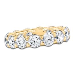 Certified Round-Cut Diamond Eternity Band 5-3/4 - 7-5/8 ct tw 14K Yellow Gold