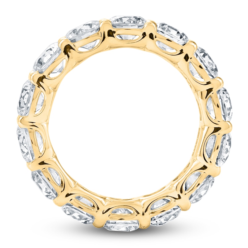 Main Image 2 of Certified Round-Cut Diamond Eternity Band 5-3/4 - 7-5/8 ct tw 14K Yellow Gold