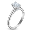 Thumbnail Image 2 of Radiant-Cut Lab-Created Diamond Solitaire Plus Engagement Ring 1 ct tw Platinum (VS2/F)