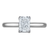 Thumbnail Image 3 of Radiant-Cut Lab-Created Diamond Solitaire Plus Engagement Ring 1 ct tw Platinum (VS2/F)