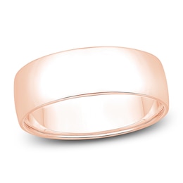 Men's Comfort-Fit Wedding Band 10K Rose Gold 7mm