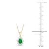 Thumbnail Image 4 of Pear-Shaped Natural Emerald Pendant Necklace 1/6 ct tw 14K Yellow Gold