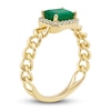 Thumbnail Image 2 of Natural Emerald Ring 1/10 ct tw Diamonds 14K Yellow Gold