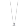 Thumbnail Image 2 of Pear-Shaped Natural Blue Sapphire & Diamond Accent Bezel-Set Necklace 14K White Gold 17&quot;