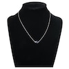 Thumbnail Image 3 of Pear-Shaped Natural Blue Sapphire & Diamond Accent Bezel-Set Necklace 14K White Gold 17&quot;