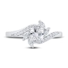 Thumbnail Image 4 of Diamond Engagement Ring 5/8 ct tw Oval/Round 14K White Gold