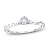 Thumbnail Image 1 of Diamond Solitaire Twist Engagement Ring 1/4 ct tw Round 14K White Gold (I2/I)