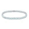 Thumbnail Image 1 of Natural Aquamarine Tennis Bracelet 10K White Gold 7&quot;