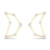 Thumbnail Image 1 of Diamond Capricorn Constellation Earrings 1/8 ct tw Round 14K Yellow Gold