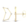 Thumbnail Image 2 of Diamond Capricorn Constellation Earrings 1/8 ct tw Round 14K Yellow Gold