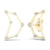 Thumbnail Image 4 of Diamond Capricorn Constellation Earrings 1/8 ct tw Round 14K Yellow Gold